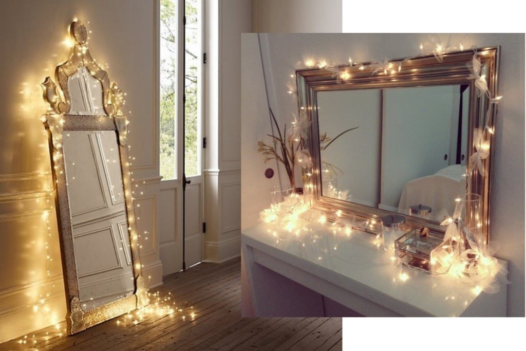 Гірлянди в інтер’єрі