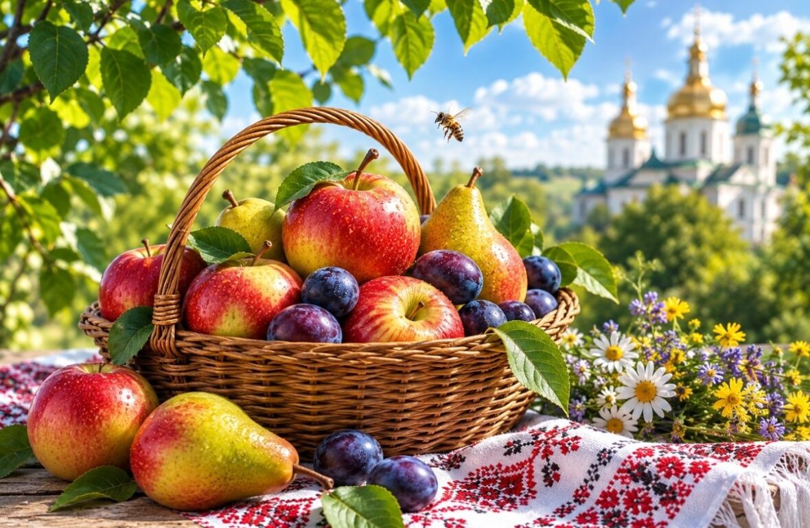 з яблучним спасом картинки, листівки з яблучним спасом, яблучний спас картинка, з спасом