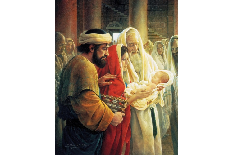 Стрітення, Симеон та Ісус