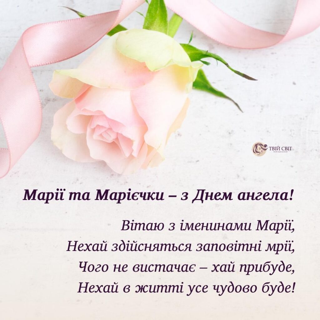 з Днем ангела Марії