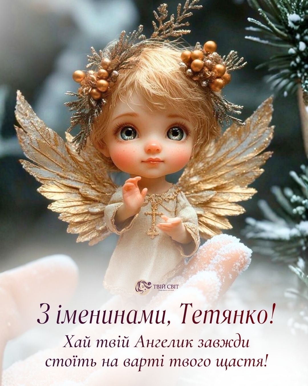 з Днем ангела Тетяни українською, листівка з днем Тетяни