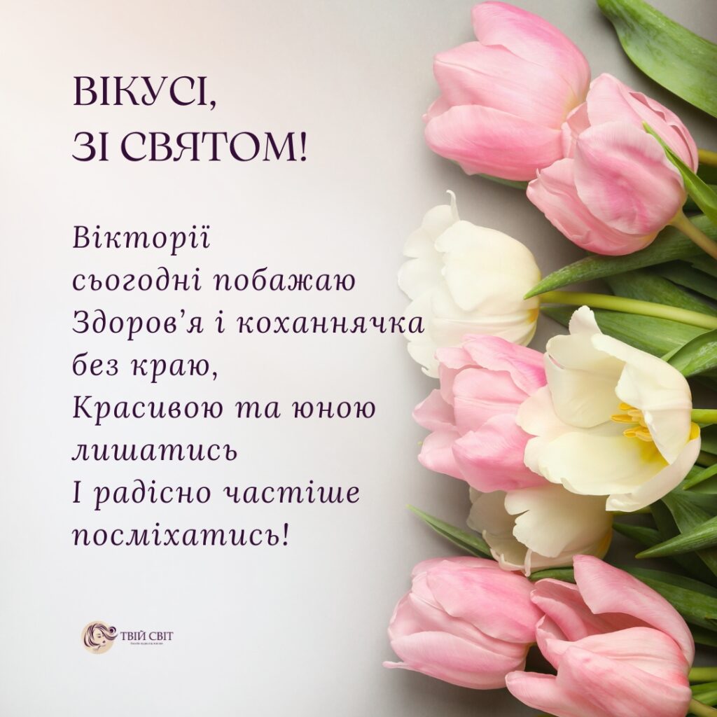 Привітання з Днем ангела Вікторії