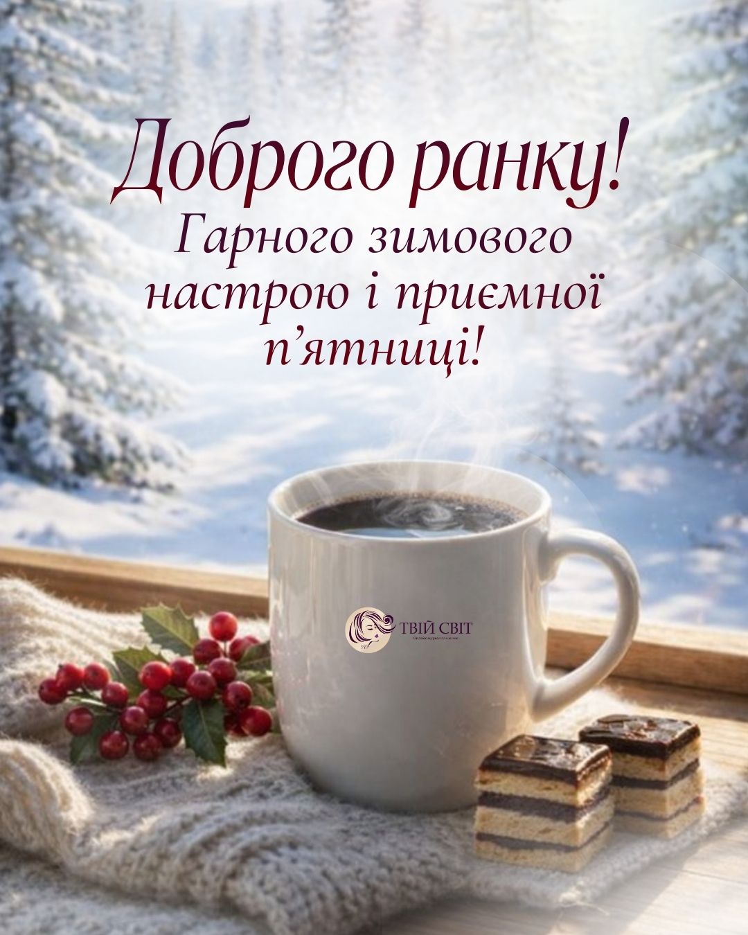 доброго ранку, зима, п'ятниця, картинки, доброго ранку чудового дня зима