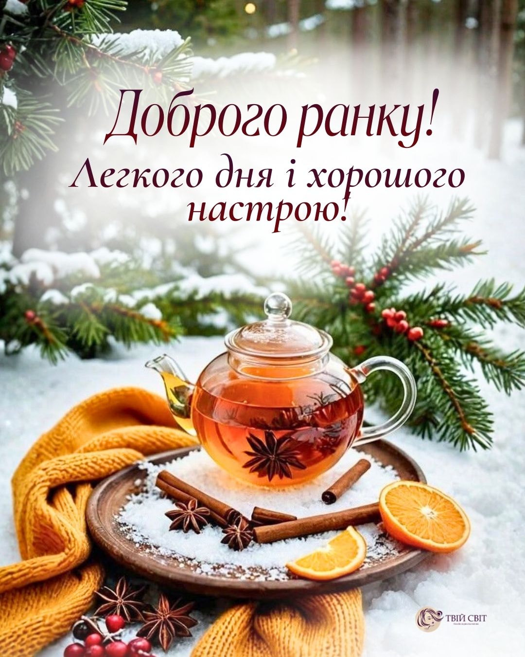 доброго ранку гарного дня, зима, картинки, ранок