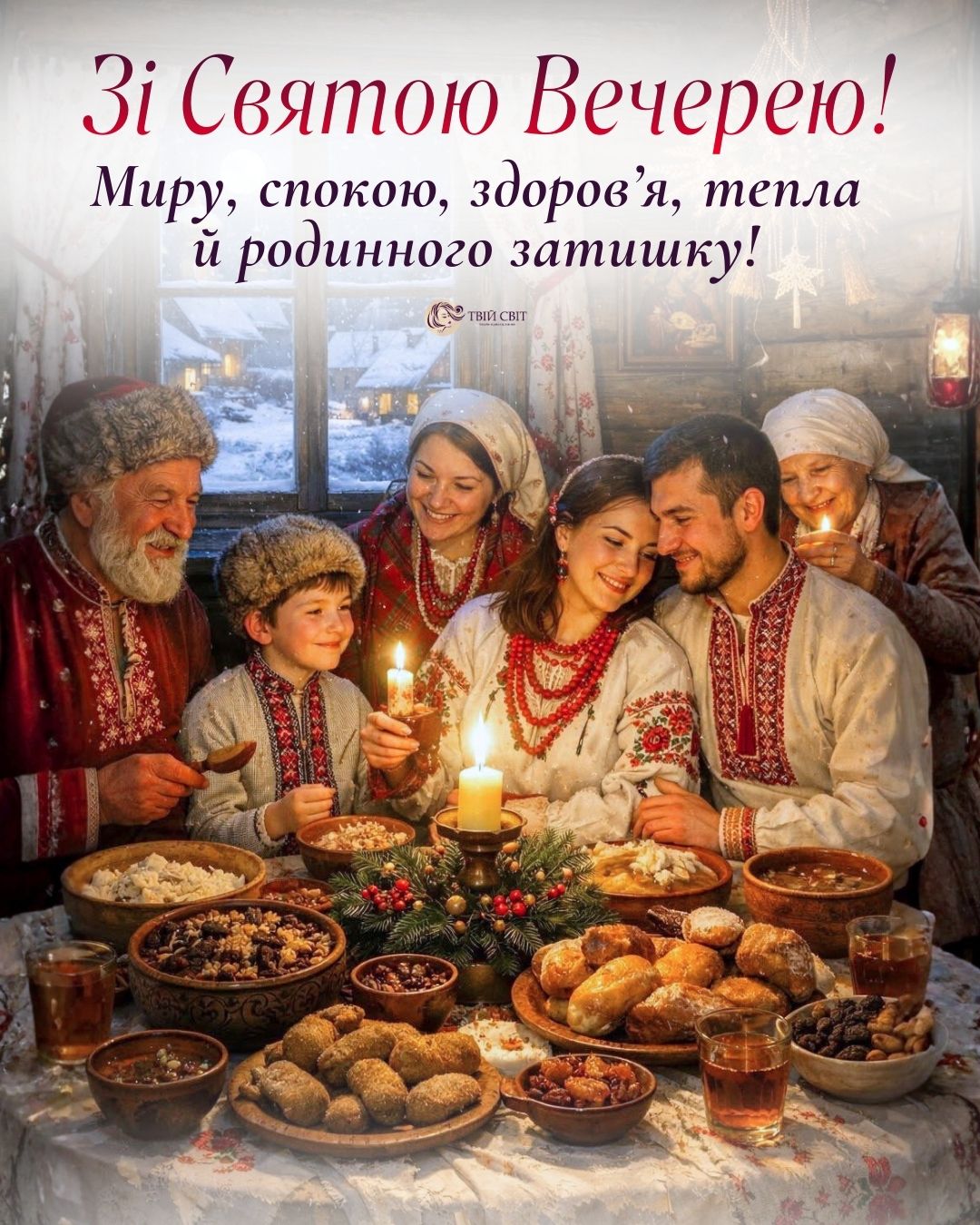 привітання на святий вечір