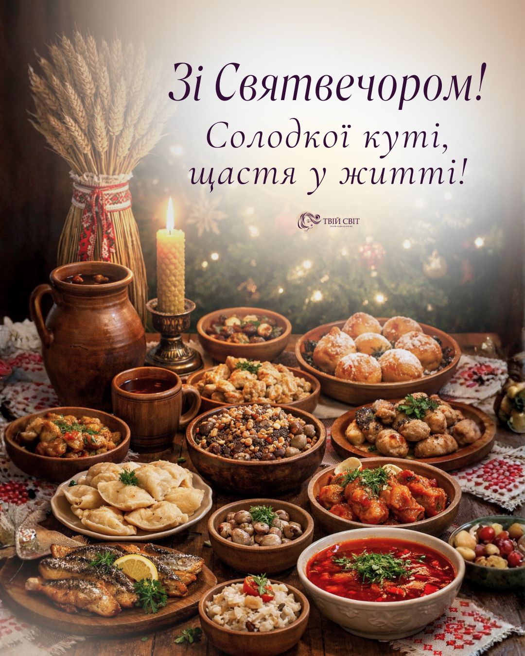 привітання на Святвечір