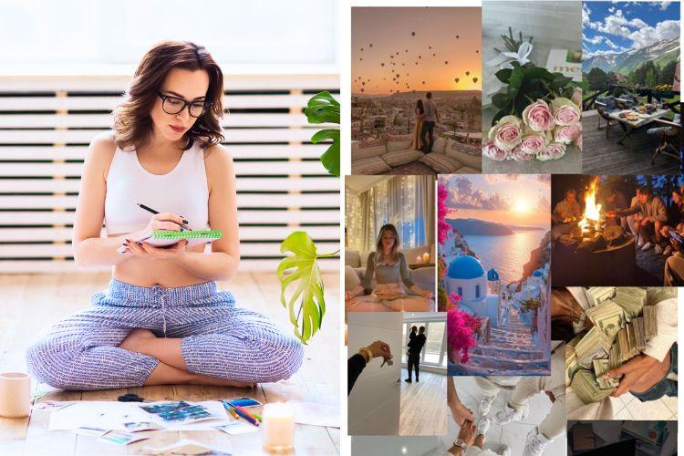 жінка робить карту бажань