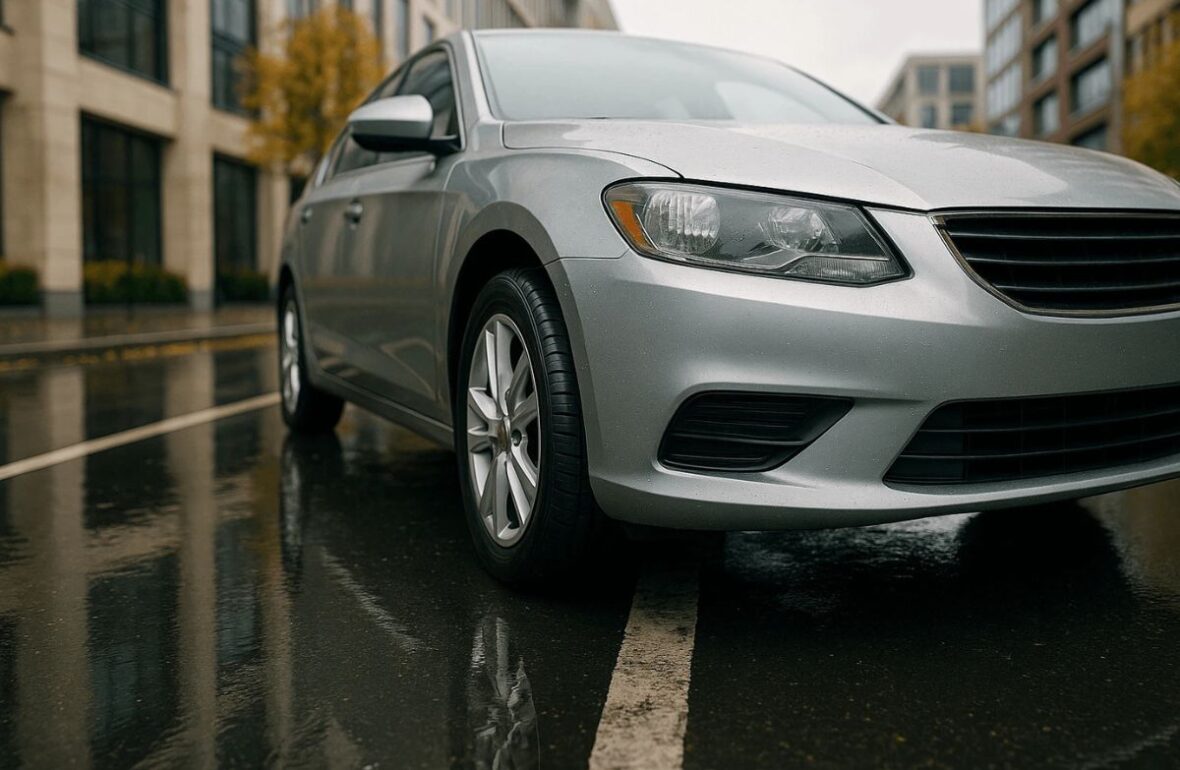 сріблястий автомобіль