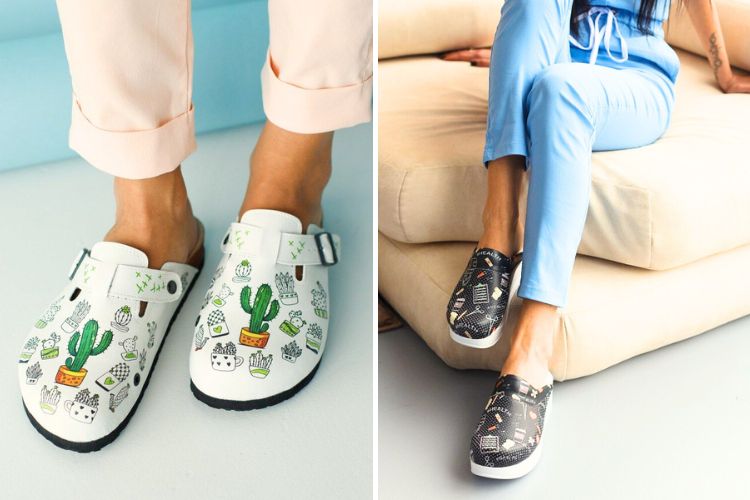 жіночі шкіряні сабо