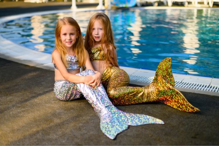 дівчатка в костюмах русалки