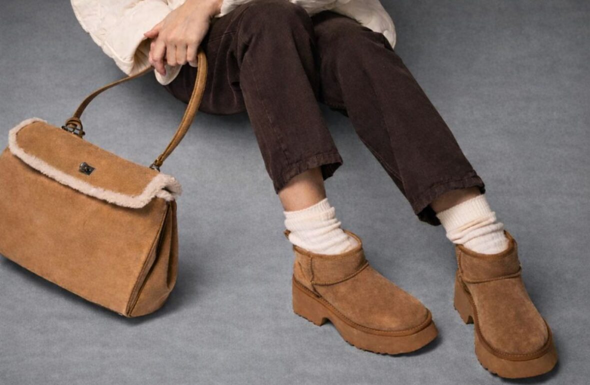 коричневі угги і сумка