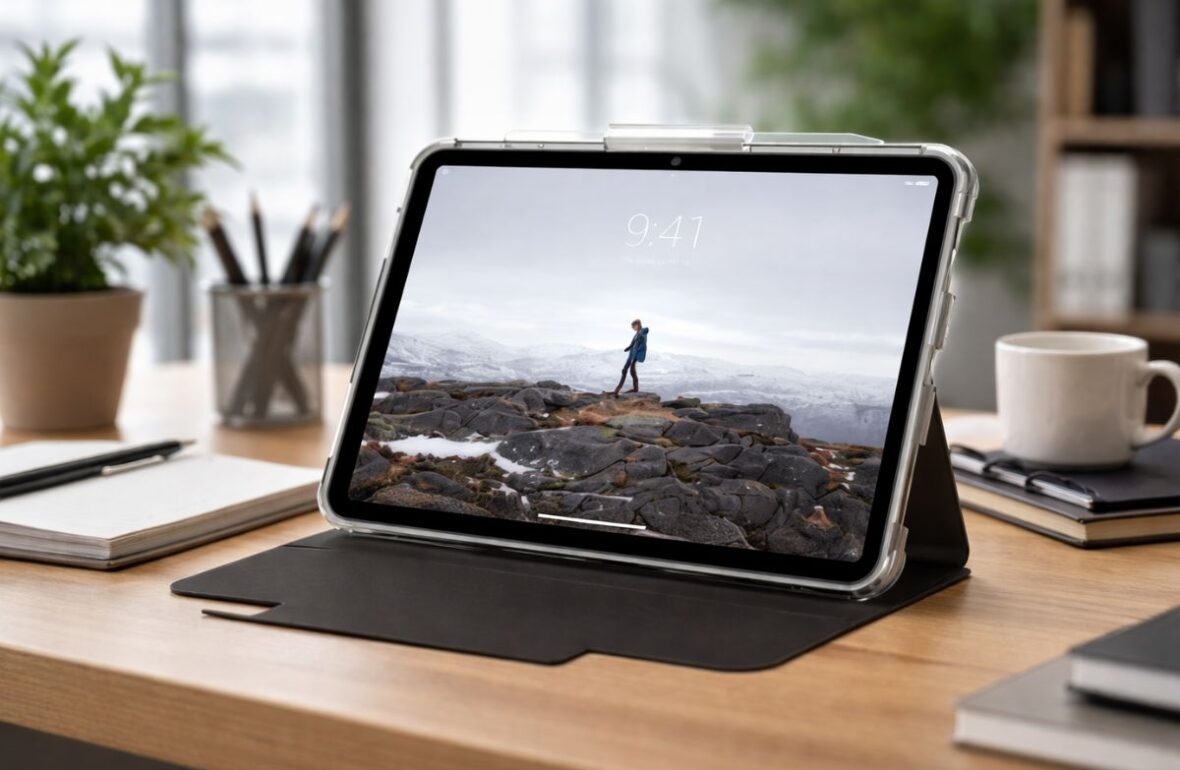 планшет на столі