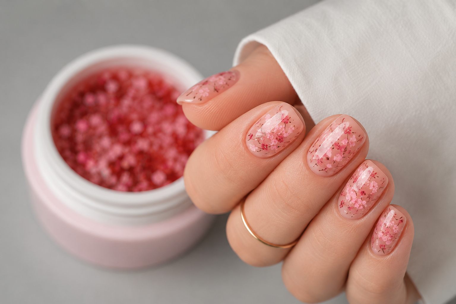 Ніжно і трендово: креативний nail-дизайн із сухоцвітами